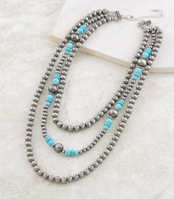New Arrival :: Wholesale Western Layered Navajo Pearl Necklace