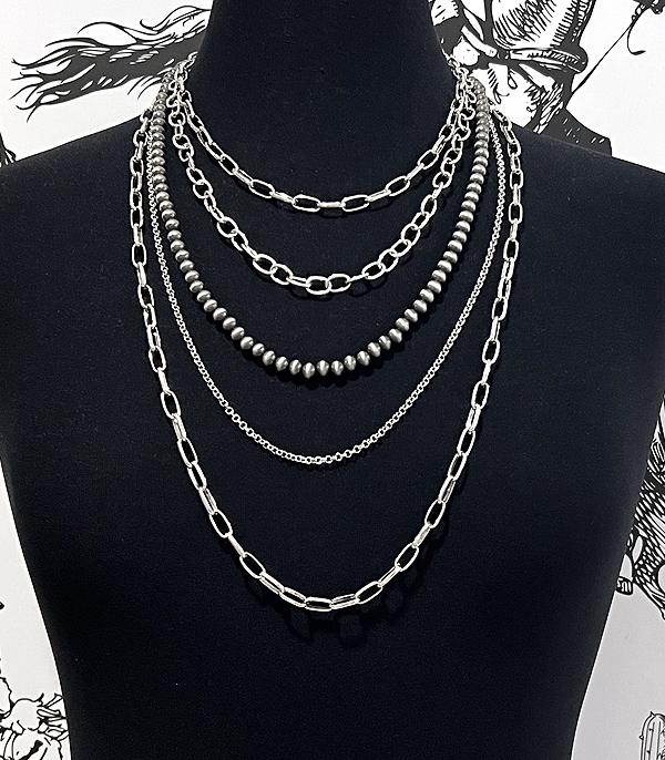 New Arrival :: Wholesale Western Multi Strand Layered Necklace