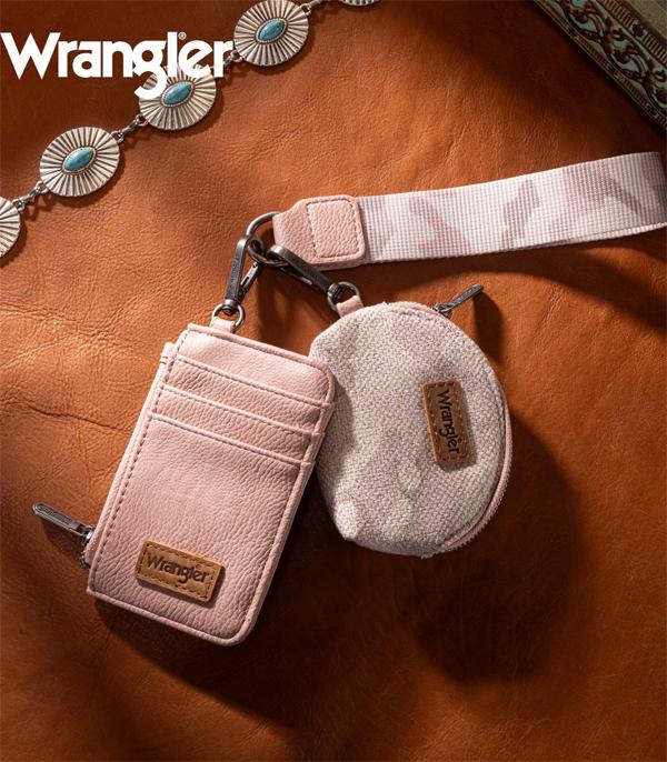 New Arrival :: Wholesale Wrangler Camo Print Dual Pouch Wristlet