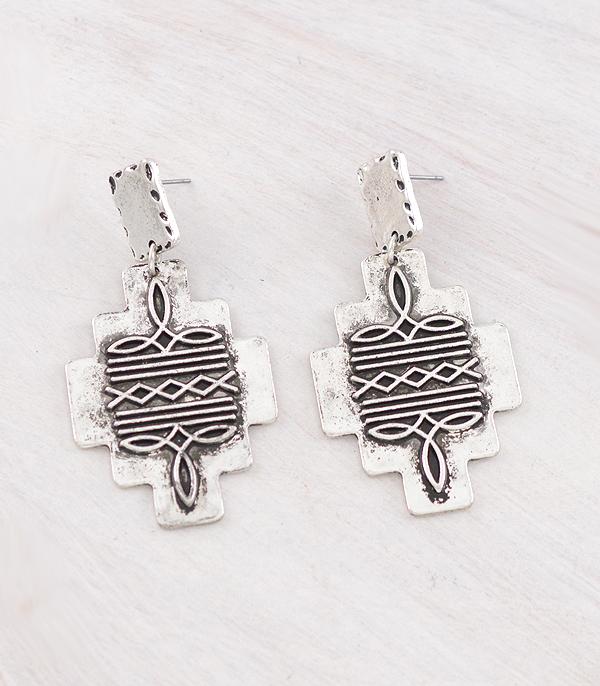 WHAT'S NEW :: Wholesale Western Boot Stitch Aztec Earrings