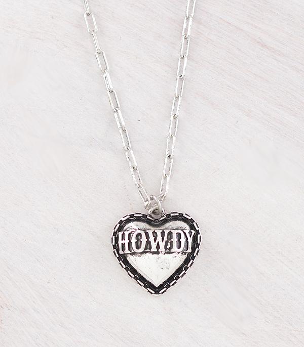WHAT'S NEW :: Wholesale Western Howdy Heart Concho Necklace