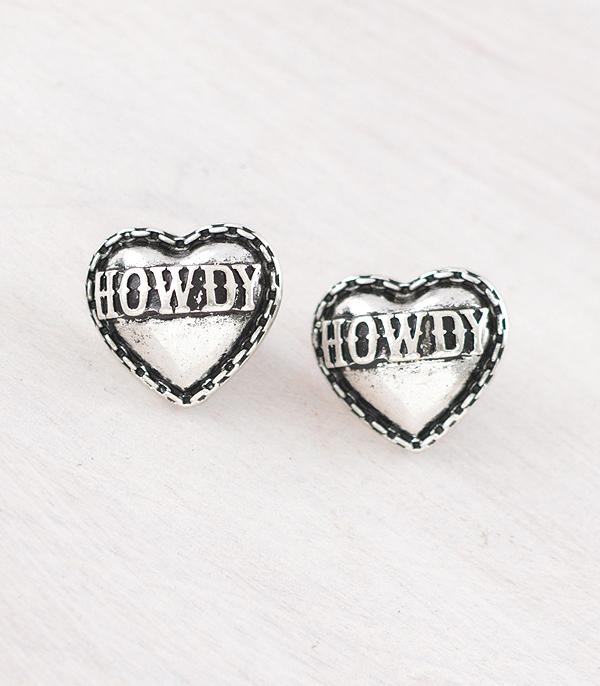 WHAT'S NEW :: Wholesale Western Howdy Heart Concho Earrings