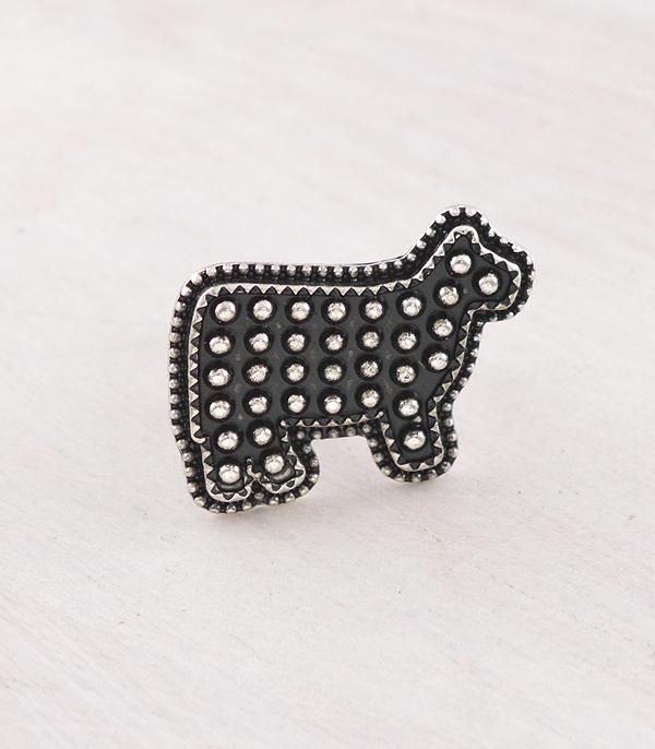 New Arrival :: Wholesale Tipi Brand Western Studded Cow Ring