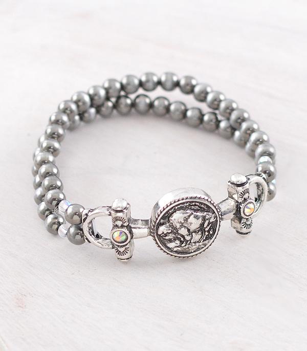 New Arrival :: Wholesale Western Buffalo Coin Navajo Bracelet