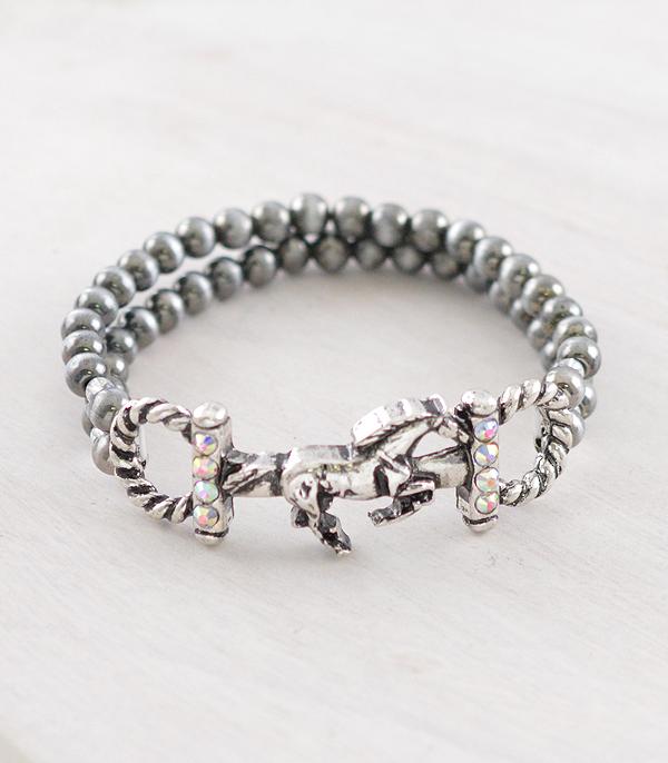 New Arrival :: Wholesale Western Horse Bit Navajo Pearl Bracelet