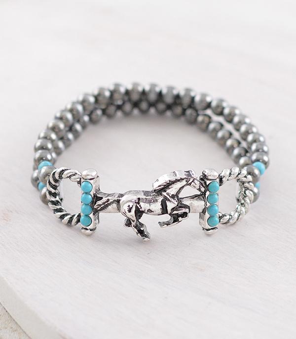 New Arrival :: Wholesale Western Horse Bit Navajo Pearl Bracelet