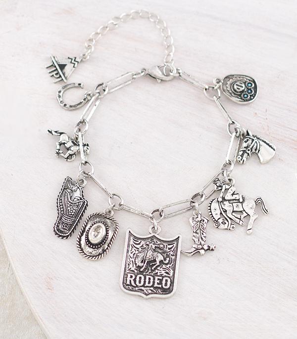 New Arrival :: Wholesale Western Rodeo Charm Bracelet