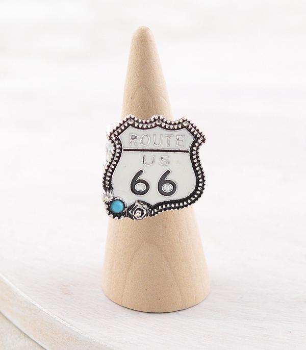 New Arrival :: Wholesale Western Route 66 Ring