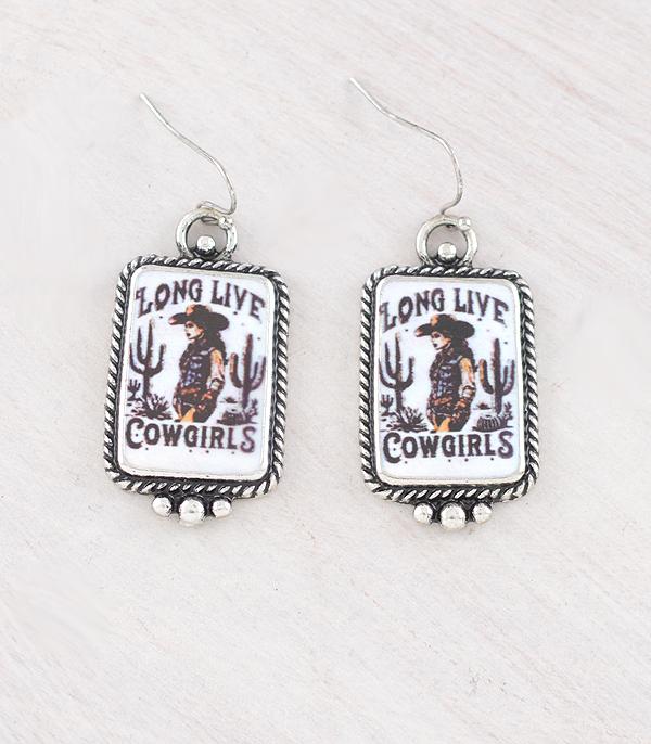 New Arrival :: Wholesale Western Vintage Cowgirl Concho Earrings