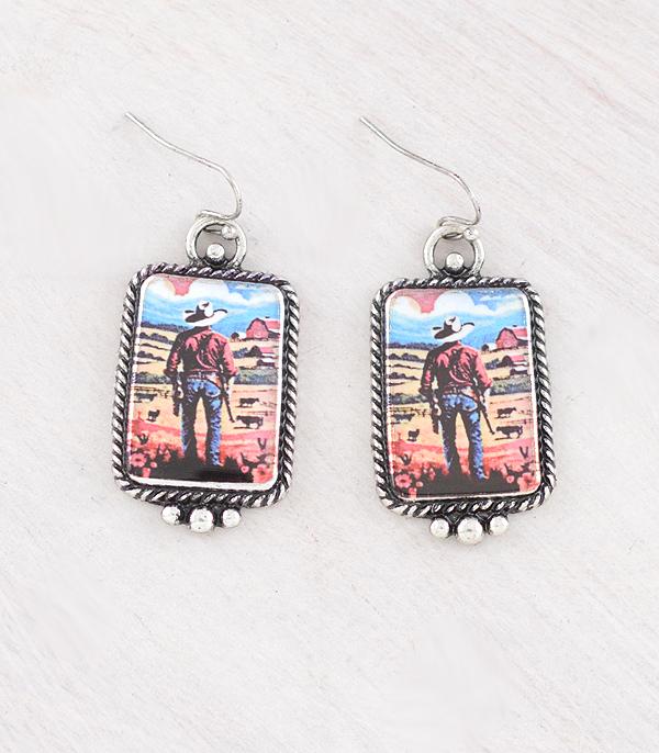 New Arrival :: Wholesale Western Vintage Cowboy Earrings