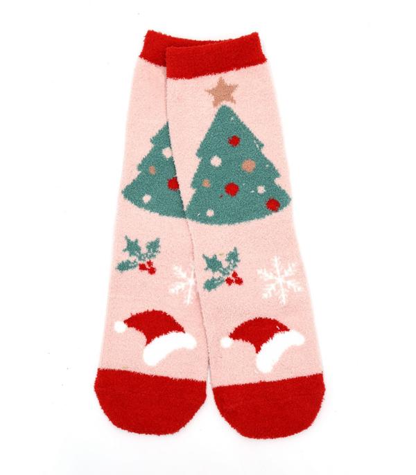 New Arrival :: Wholesale Christmas Print Fuzzy Socks