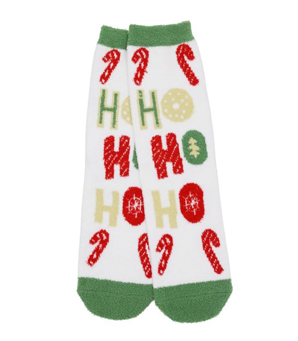 New Arrival :: Wholesale Christmas Print Fuzzy Socks