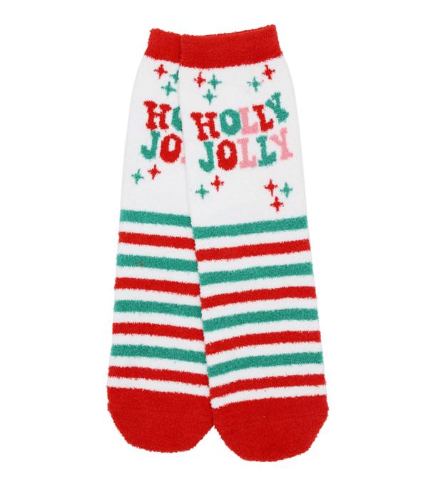 New Arrival :: Wholesale Christmas Print Fuzzy Socks