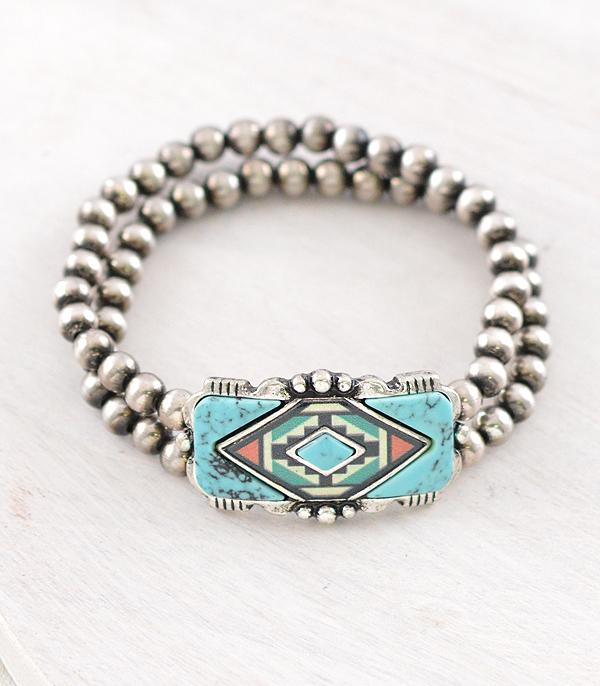 New Arrival :: Wholesale Western Aztec Turquoise Bracelet