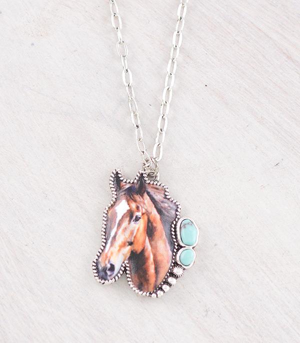 New Arrival :: Wholesale Western Horse Pendant Necklace