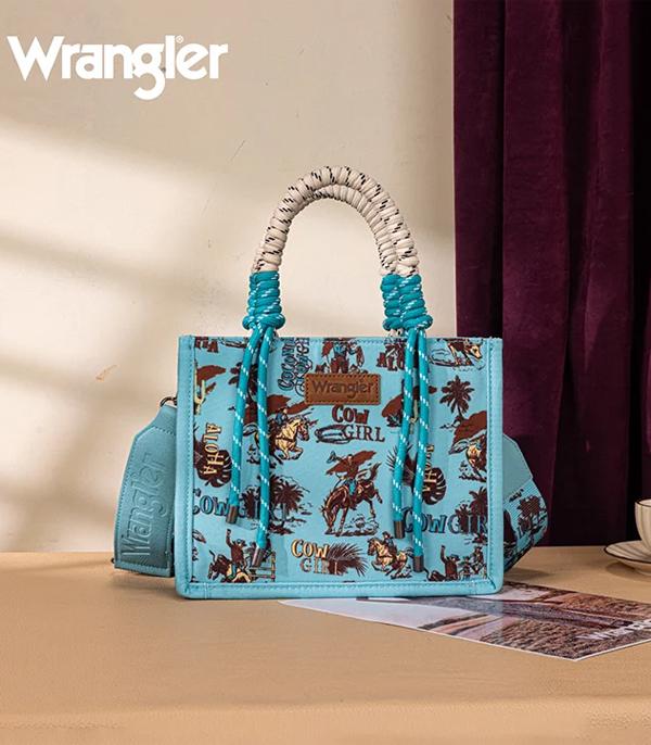 New Arrival :: Wholesale Wrangler Cowboy Print Tote Crossbody 