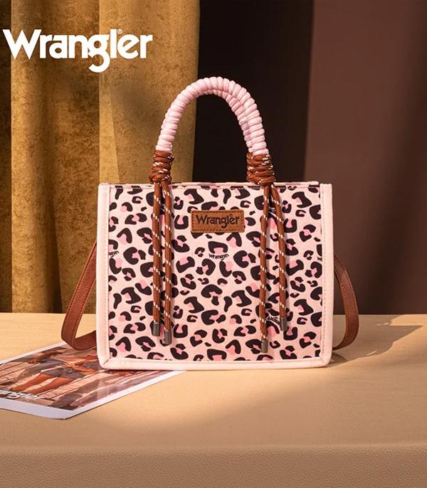 New Arrival :: Wholesale Wrangler Leopard Print Tote Crossbody 