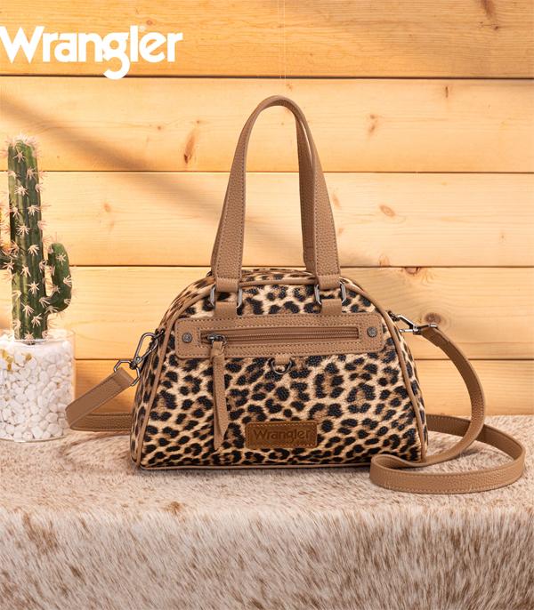 New Arrival :: Wholesale Wrangler Leopard Print Satchel Crossbody