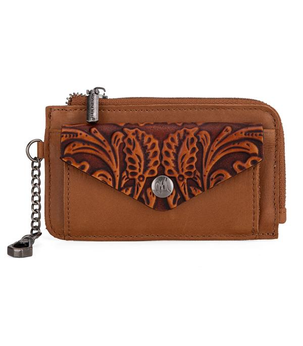 New Arrival :: Wholesale Genuine Leather Tooled Card Case Wallet