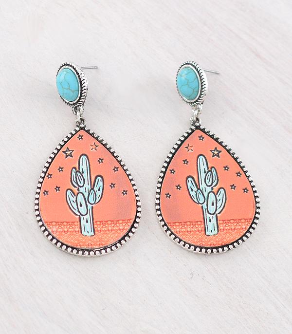 WHAT'S NEW :: Wholesale Western Cactus Teardrop Earrings