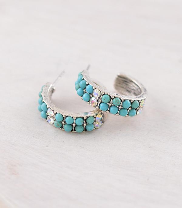 WHAT'S NEW :: Wholesale Western Turquoise Hoop Earrings