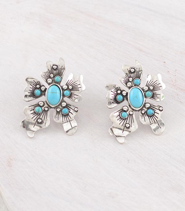 WHAT'S NEW :: Wholesale Western Turquoise Flower Earrings