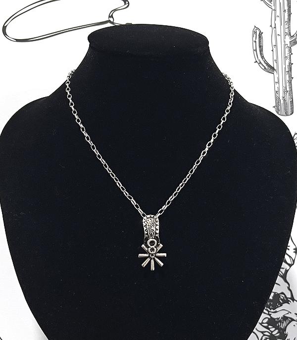 NECKLACES :: CHAIN WITH PENDANT :: Wholesale Western Boot Spurs Necklace