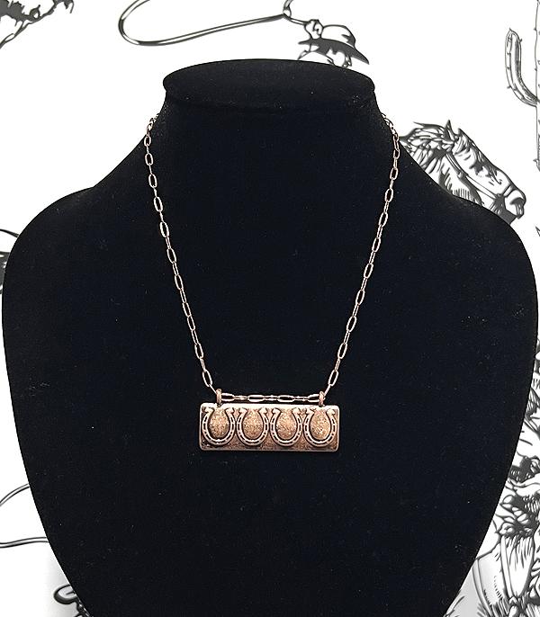 WHAT'S NEW :: Wholesale Western Horseshoe Bar Necklace