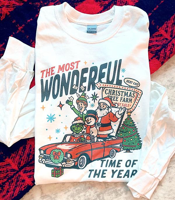 New Arrival :: Wholesale The Most Wonderful Time Christmas Tshirt