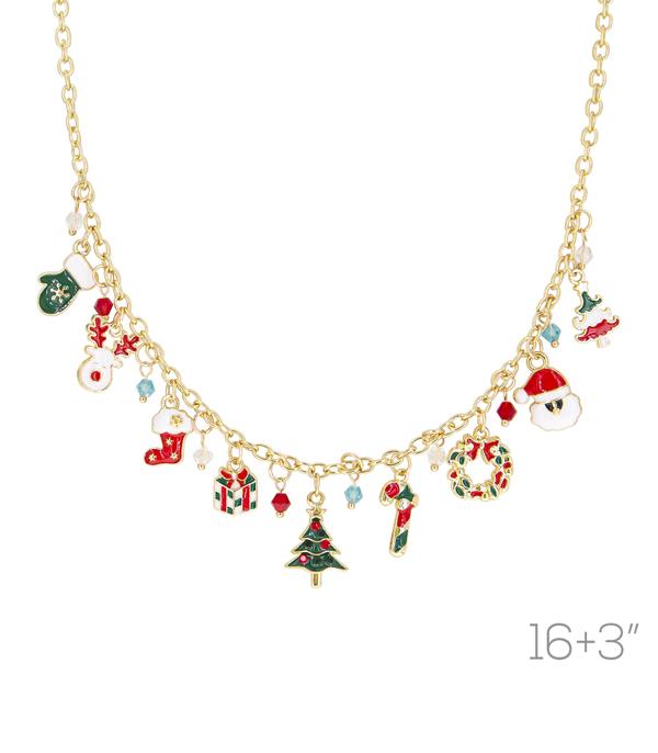 New Arrival :: Wholesale Christmas Charm Necklace