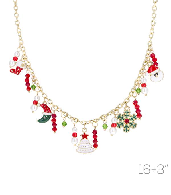 New Arrival :: Wholesale Christmas Charm Necklace