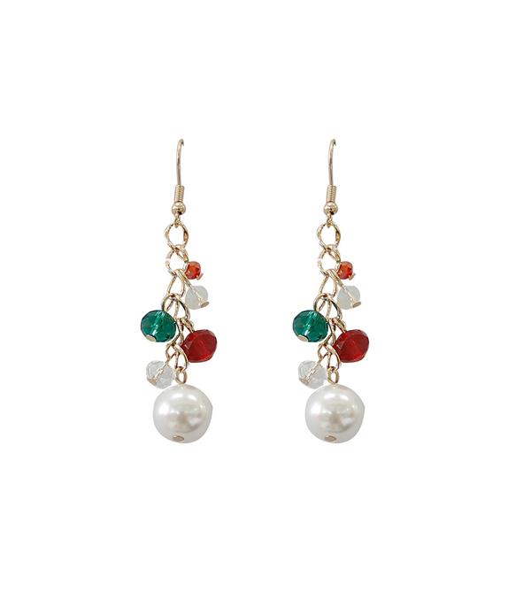 New Arrival :: Wholesale Christmas Pearl Earrings