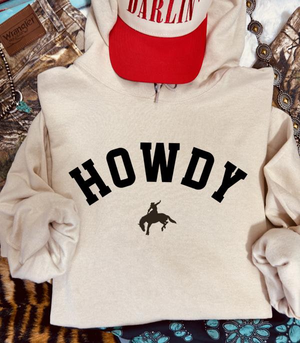 New Arrival :: Wholesale Western Howdy Cowboy Hooded Sweatshirt