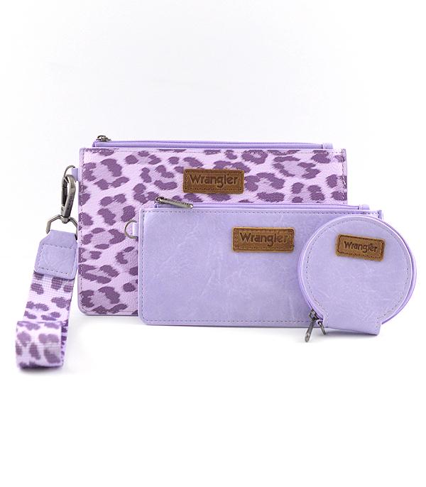 New Arrival :: Wholesale Wrangler Leopard Print Wristlet Set