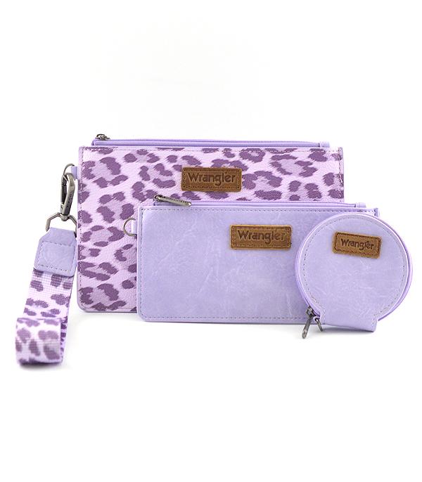 New Arrival :: Wholesale Wrangler Leopard Print Wristlet Set