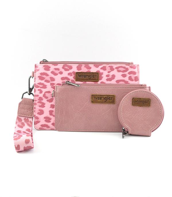 New Arrival :: Wholesale Wrangler Leopard Print Wristlet Set