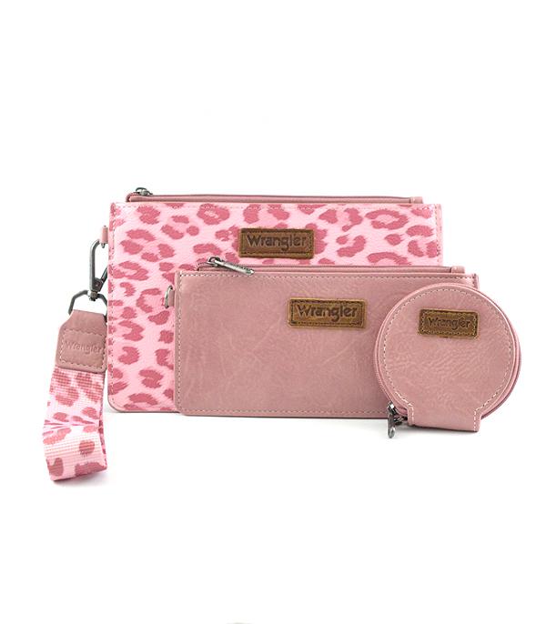 New Arrival :: Wholesale Wrangler Leopard Print Wristlet Set