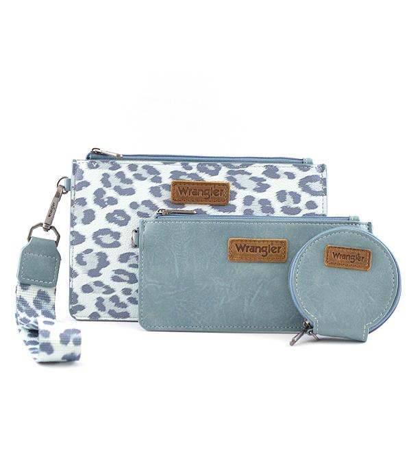 New Arrival :: Wholesale Wrangler Leopard Print Wristlet Set