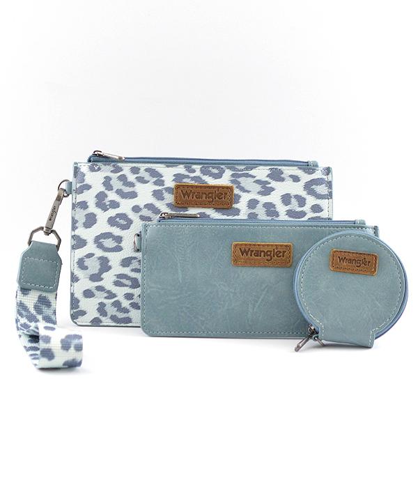 New Arrival :: Wholesale Wrangler Leopard Print Wristlet Set