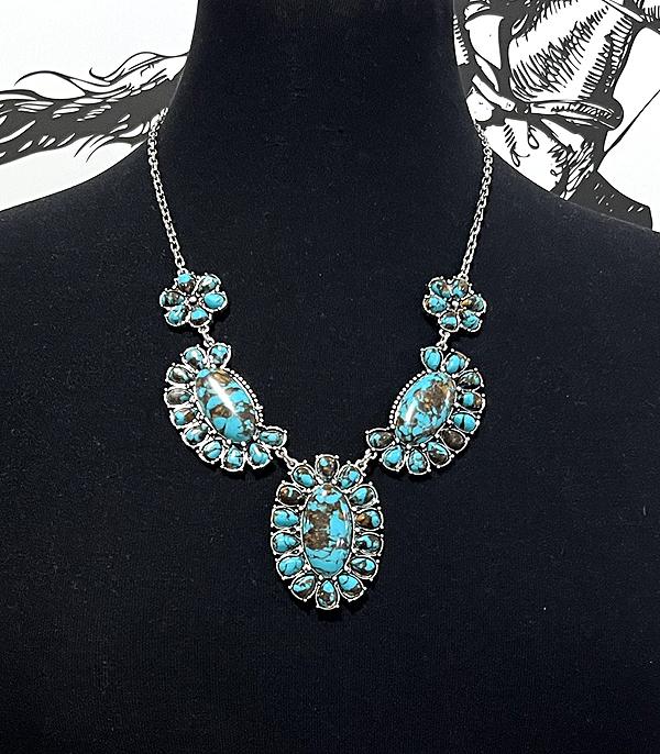 New Arrival :: Wholesale WEstern Turquoise Statement Necklace
