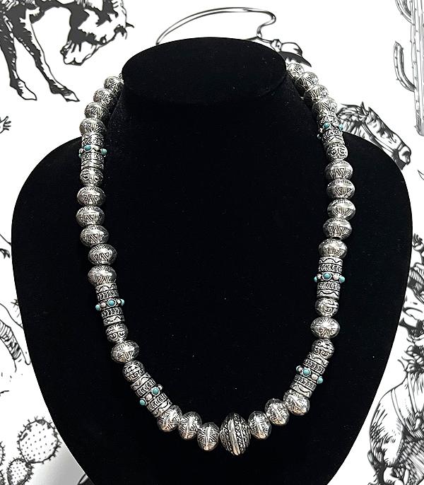 WHAT'S NEW :: Wholesale Western Aztec Barrel Bead Necklace