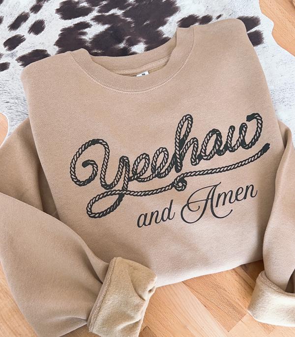 New Arrival :: Wholesale Western Yeehaw and Amen Sweatshirt