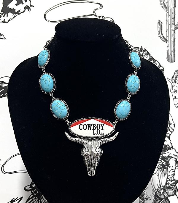 New Arrival :: Wholesale Turquoise Cowboy Killer Necklace