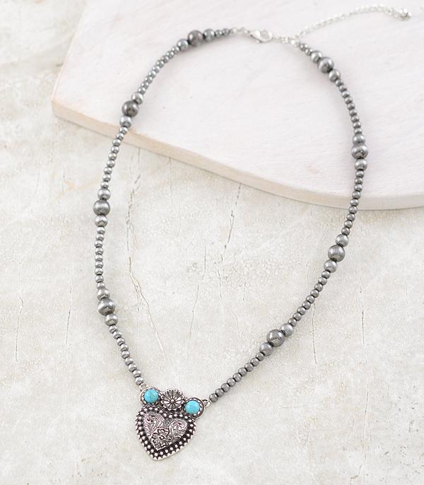 New Arrival :: Wholesale Western Heart Pendant Necklace