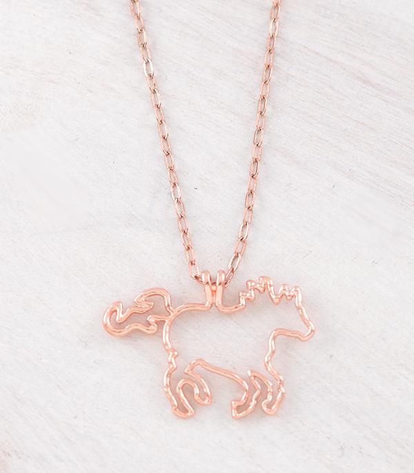 New Arrival :: Wholesale Western Horse Cut-Out Necklace