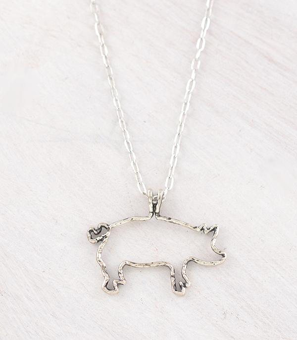 New Arrival :: Wholesale Farm Animal Pig Pendant Necklace