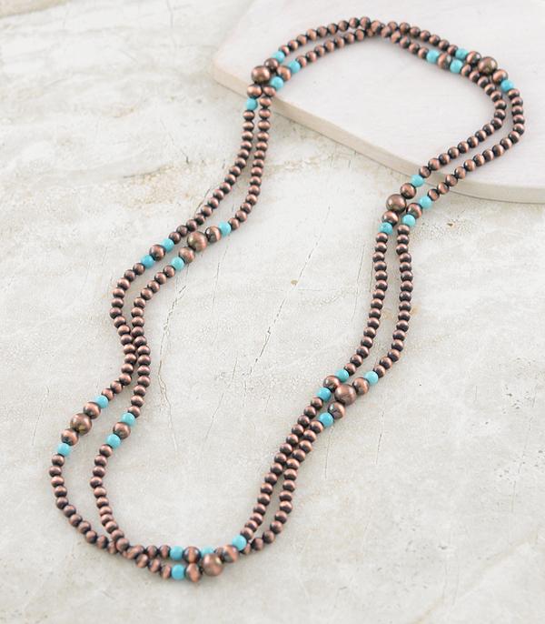 NECKLACES :: WESTERN LONG NECKLACES :: Wholesale Western 60" Navajo Pearl Necklace
