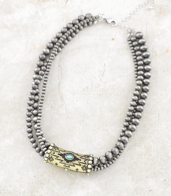 New Arrival :: Wholesale Western Aztec Navajo Pearl Necklace