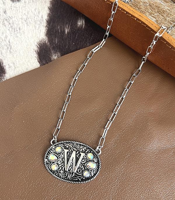 WHAT'S NEW :: Wholesale Western Concho Initial Necklace