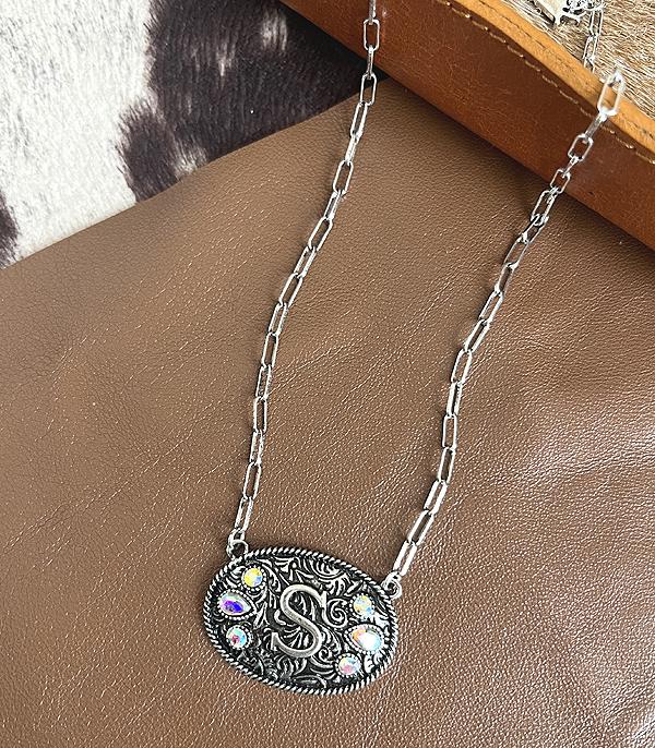 WHAT'S NEW :: Wholesale Western Concho Initial Necklace